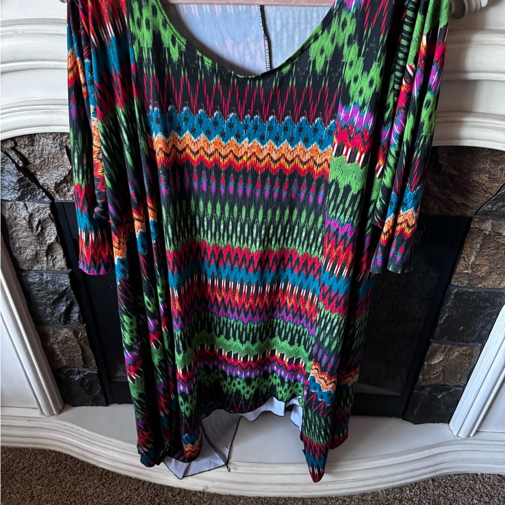 Colorful Patterned Women's Top